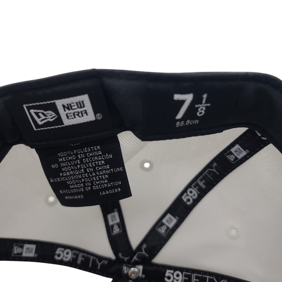 New Era NFL Houston Texans All White Fitted Hat Size 7 1/8 - Picture 8 of 8